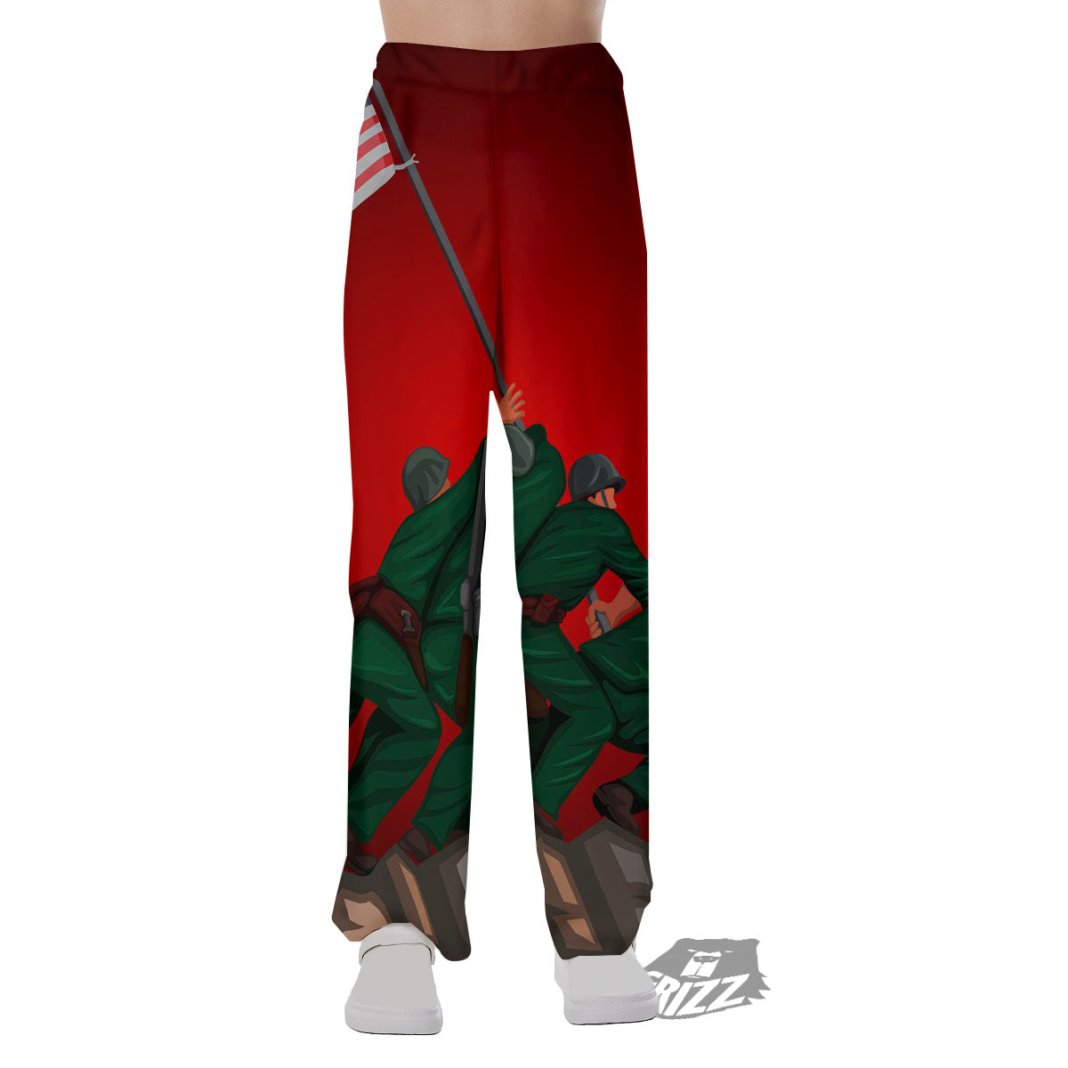 War Memorial American Print Pajama Pants-grizzshop