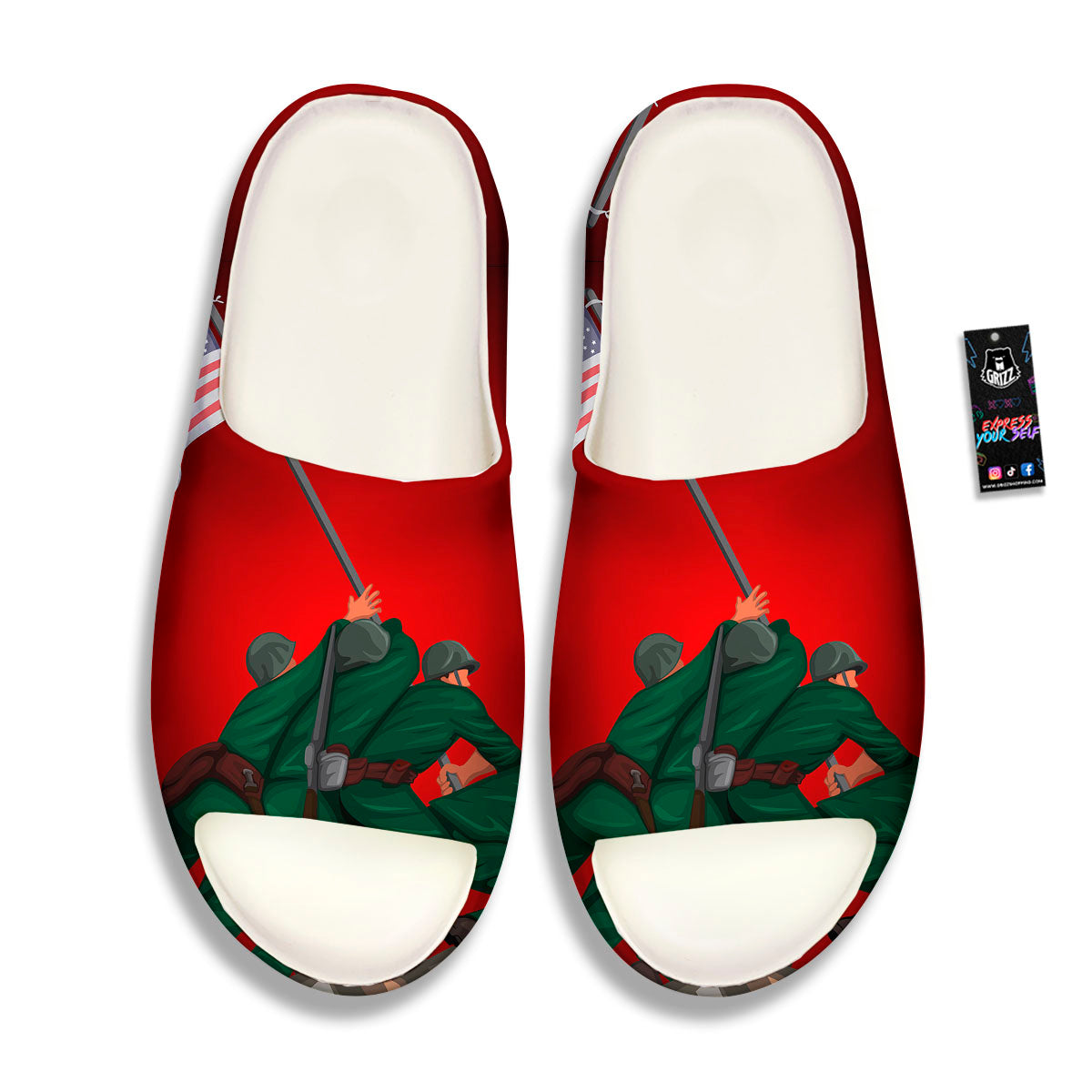 War Memorial American Print Sandals-grizzshop