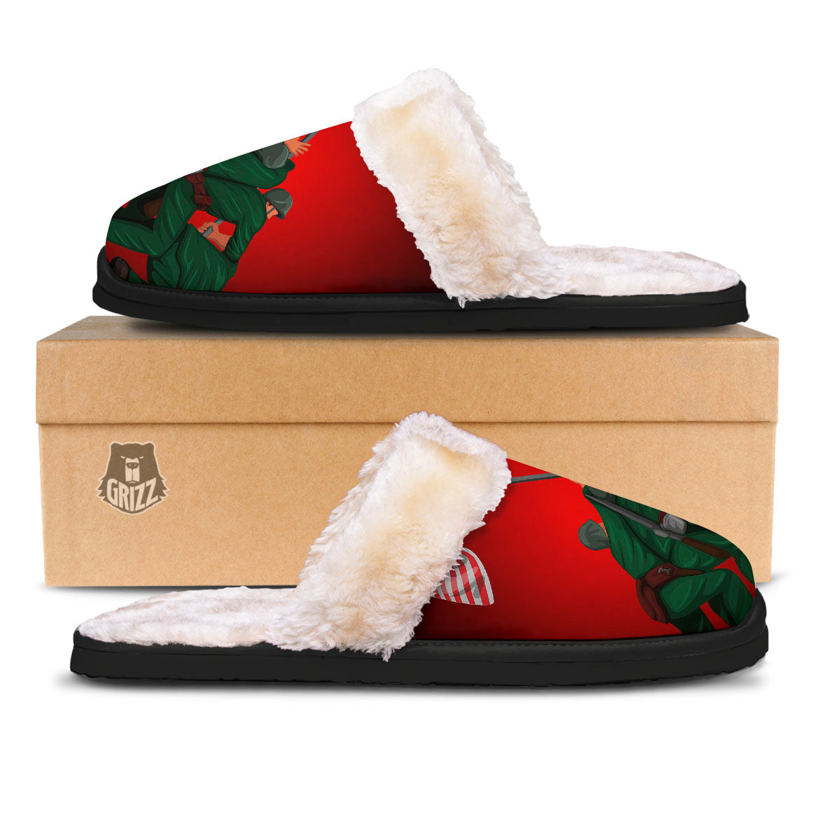 War Memorial American Print Slippers-grizzshop