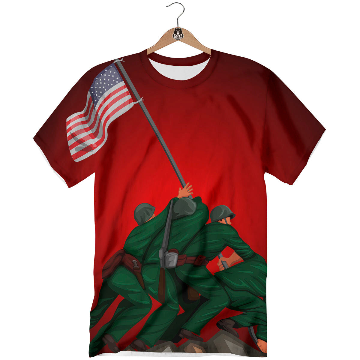 War Memorial American Print T-Shirt-grizzshop