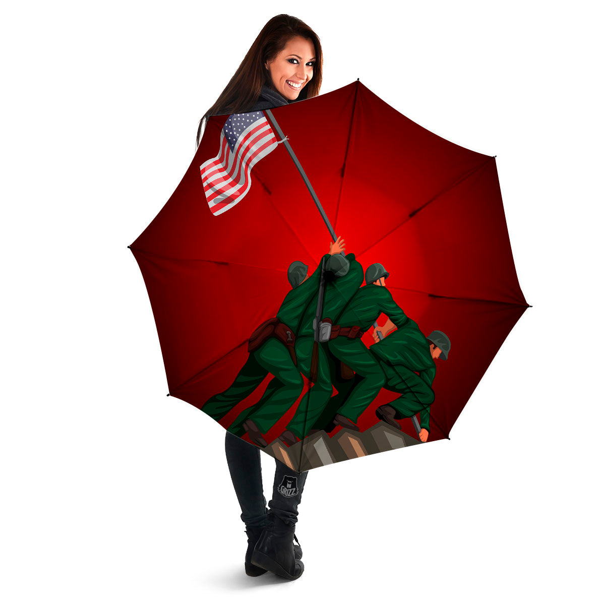 War Memorial American Print Umbrella-grizzshop