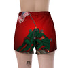 War Memorial American Print Women's Shorts-grizzshop