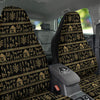 Warli Gold And Black Print Pattern Car Seat Covers-grizzshop