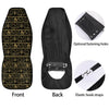 Warli Gold And Black Print Pattern Car Seat Covers-grizzshop