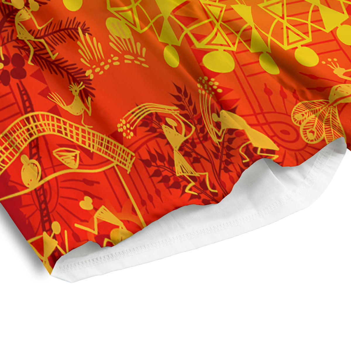 Warli Tribal Ancient Indian Print Men's Athletic Shorts