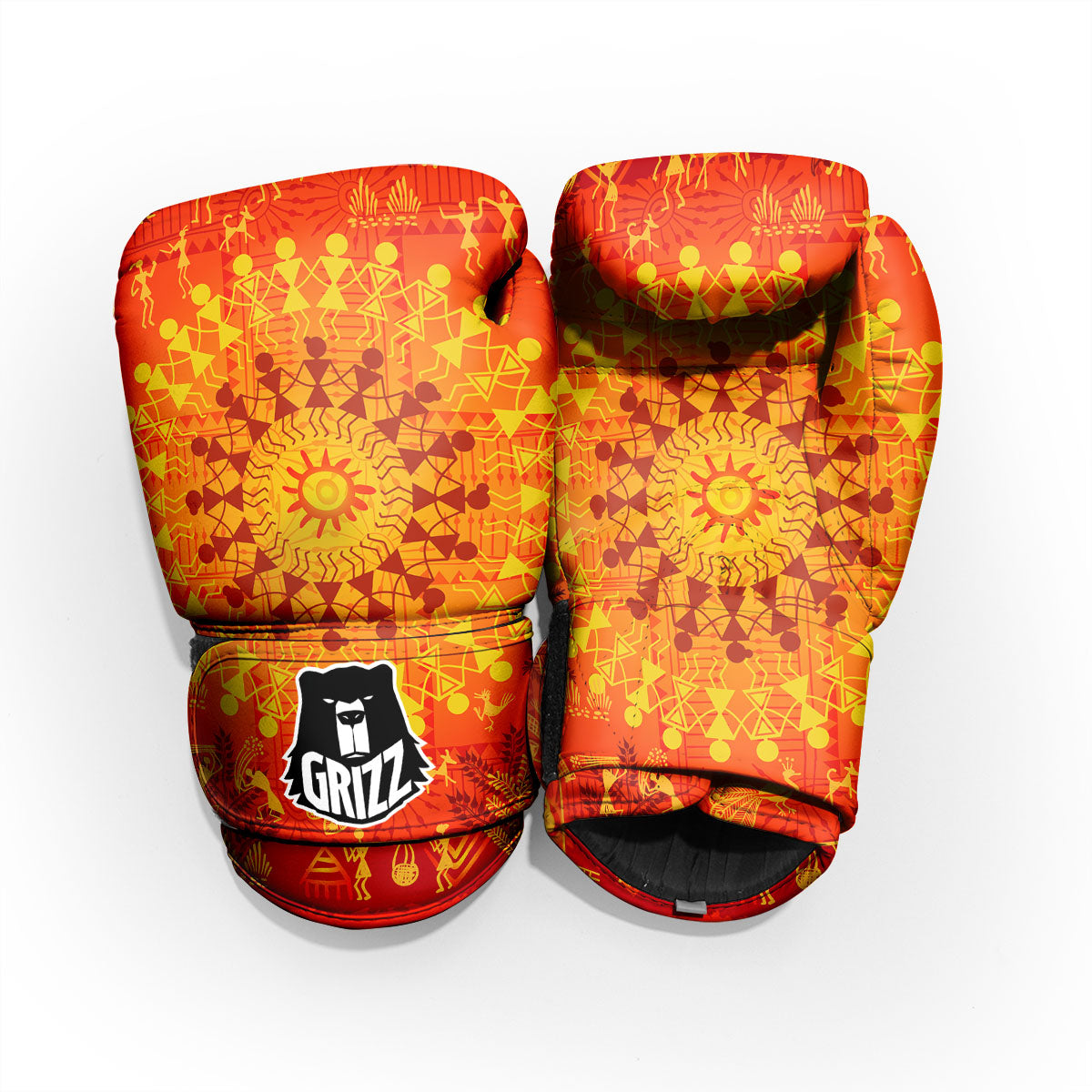 Warli Tribal Ancient Indian Print Pro Boxing Glove