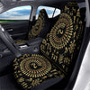 Warli Tribal Gold And Black Print Car Seat Covers-grizzshop