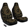 Warli Tribal Gold And Black Print Car Seat Covers-grizzshop