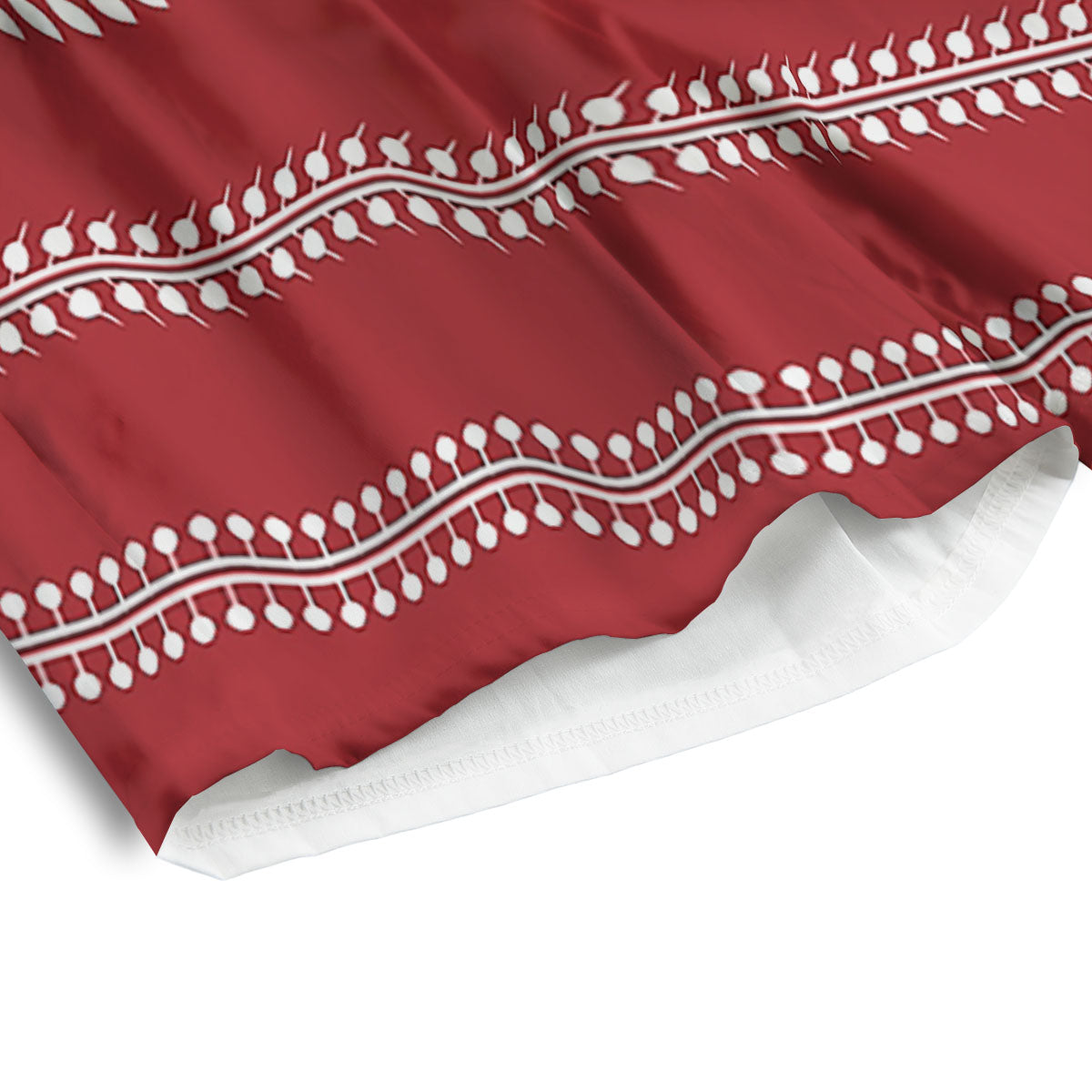 Warli Tribal White And Red Print Men's Athletic Shorts