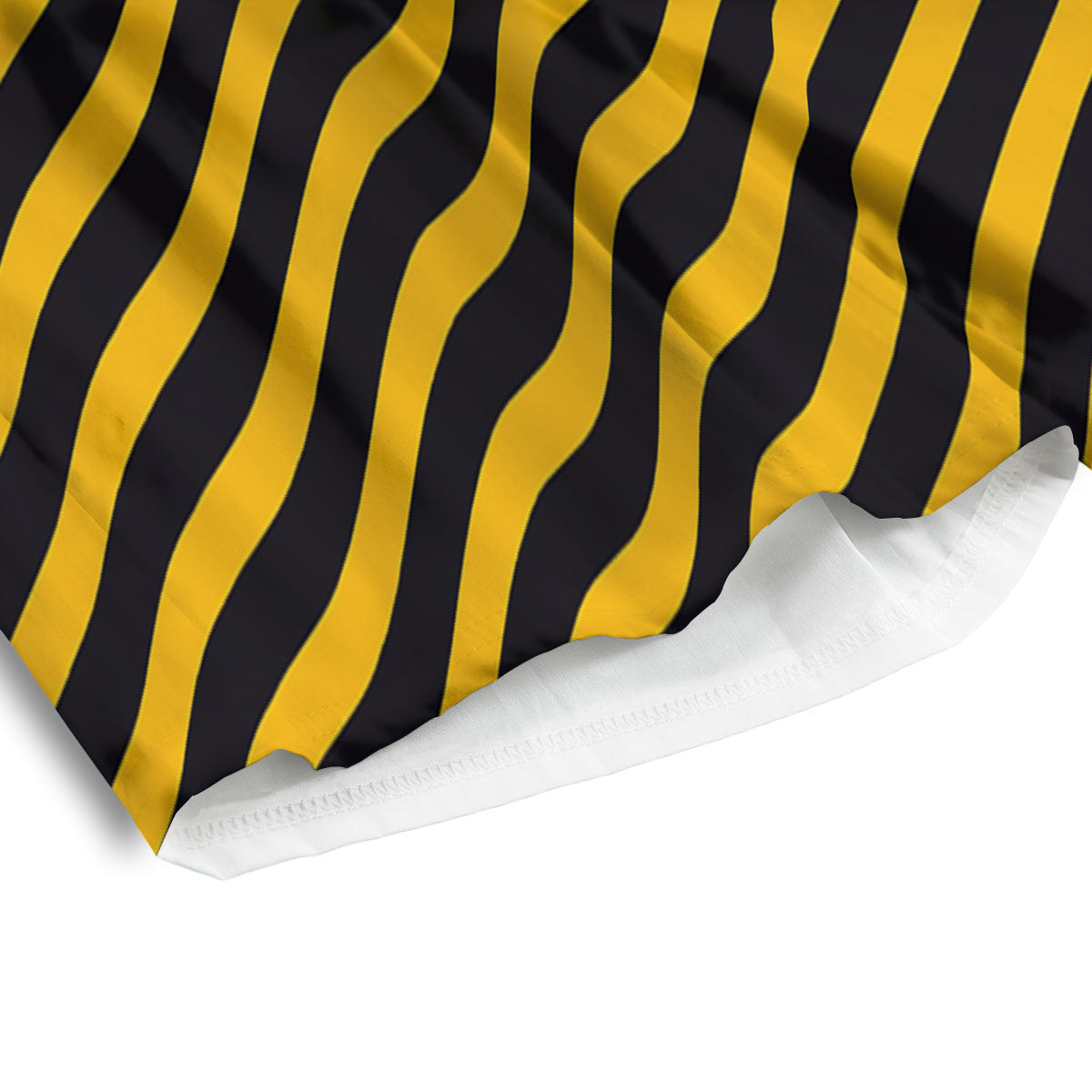 Warning Striped Yellow And Black Print Men's Athletic Shorts