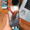 Warrior And Red Dragon Print Tumbler-grizzshop