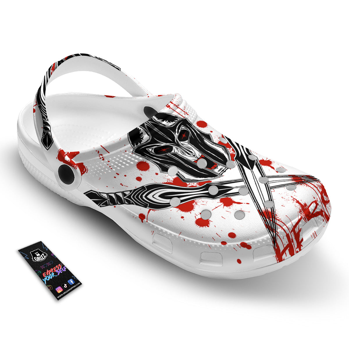 Warrior Bloody Spartan Print Clog-grizzshop