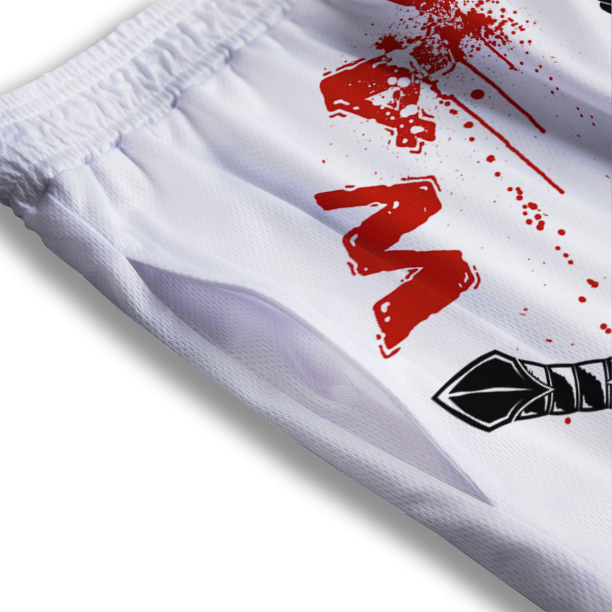 Universe Galaxy Space Dark Nebula Print Mesh Shorts
