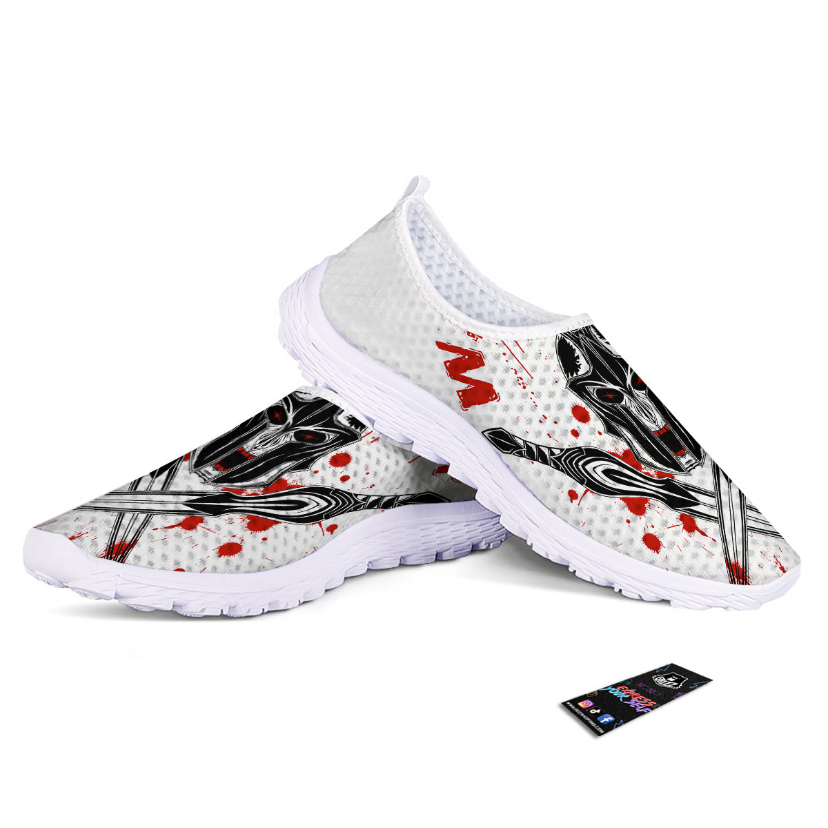 Warrior Bloody Spartan Print Nurse Shoes-grizzshop