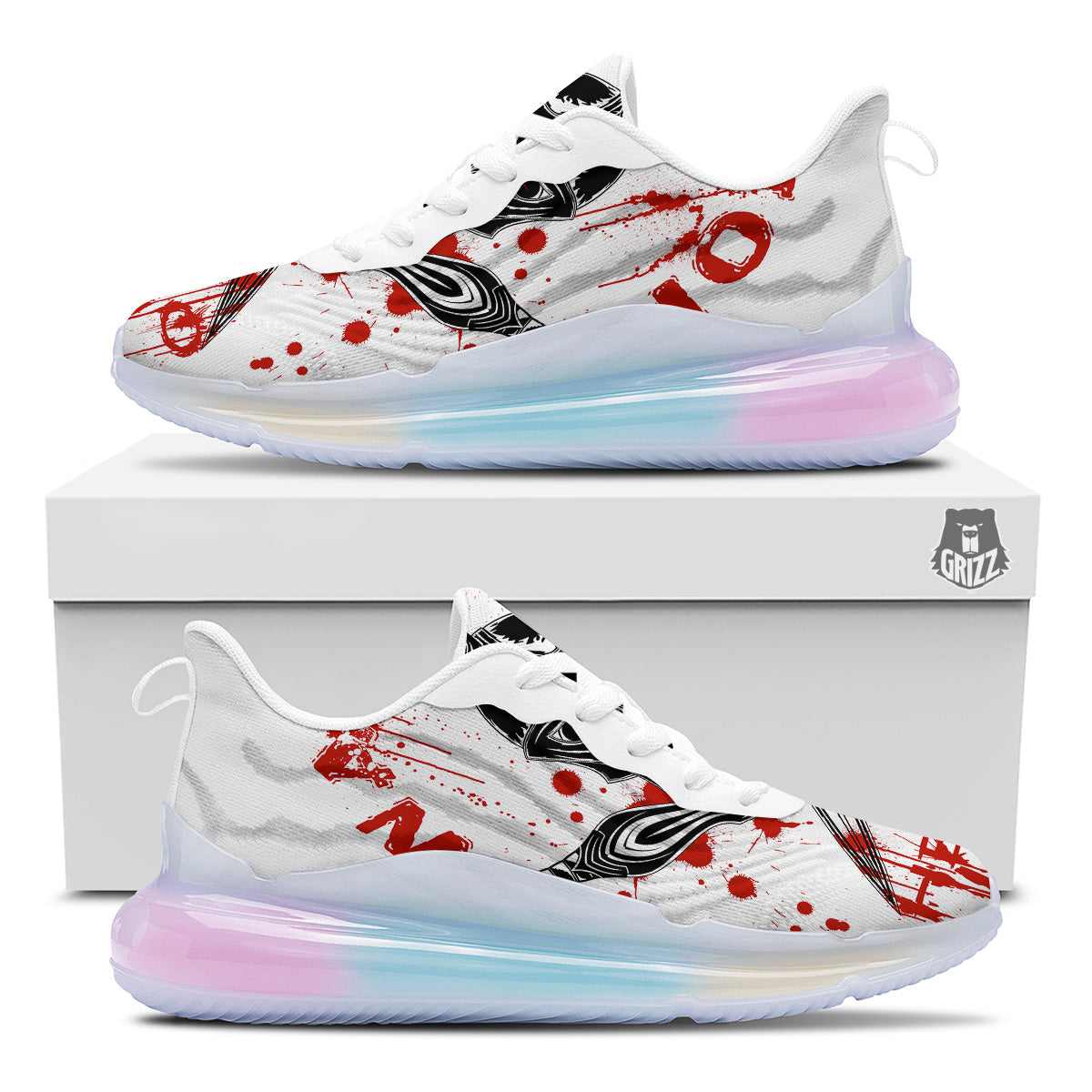 Warrior Bloody Spartan Print Running Sneakers-grizzshop