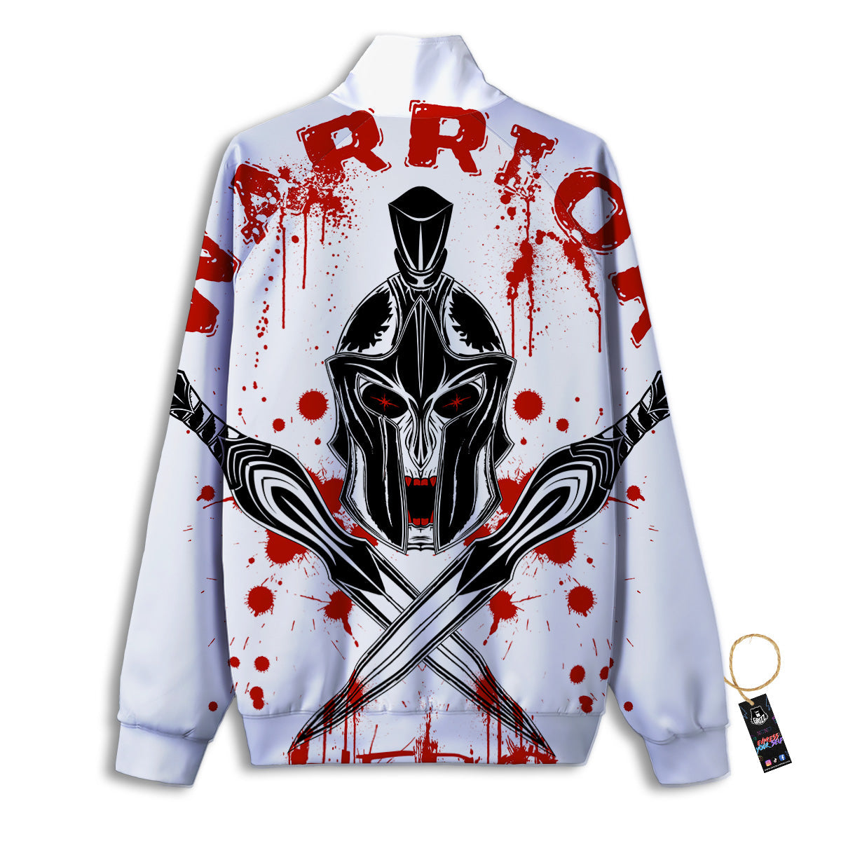 Warrior Bloody Spartan Print Track Jacket-grizzshop