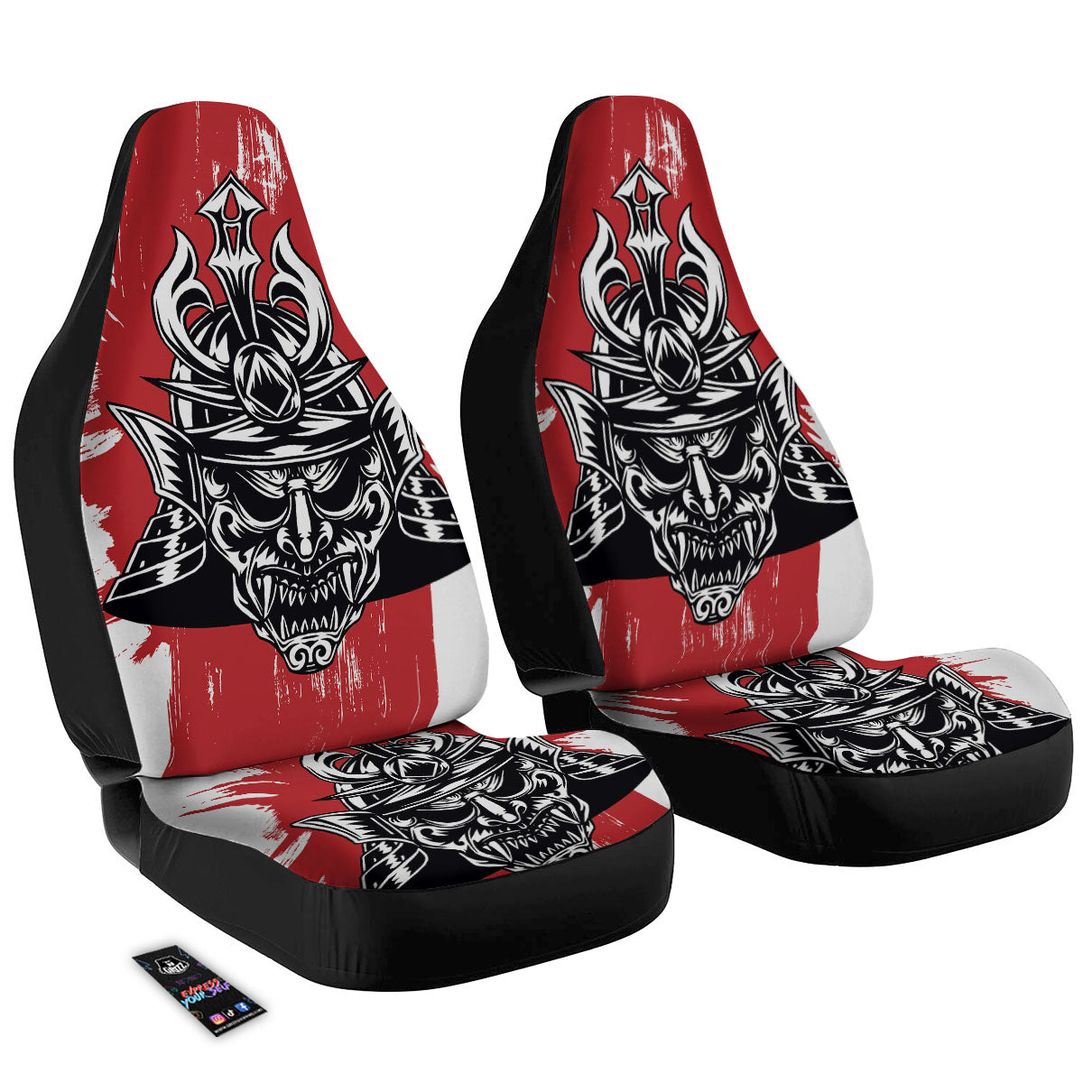 Warrior Japanese Samurai Print Car Seat Covers-grizzshop