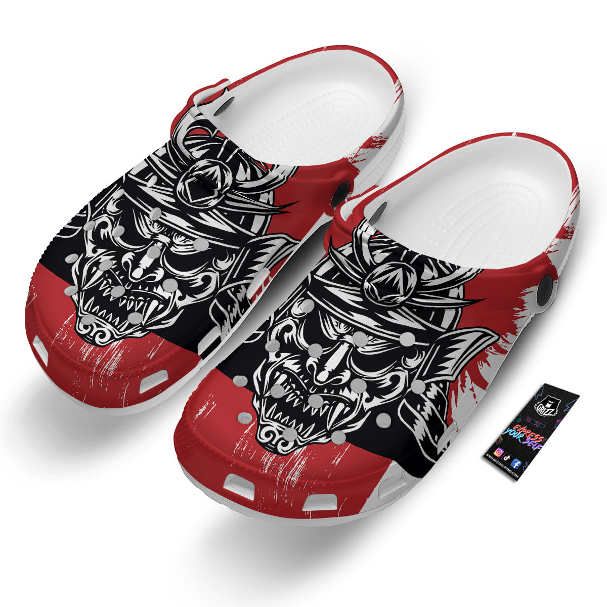 Warrior Japanese Samurai Print Clog-grizzshop
