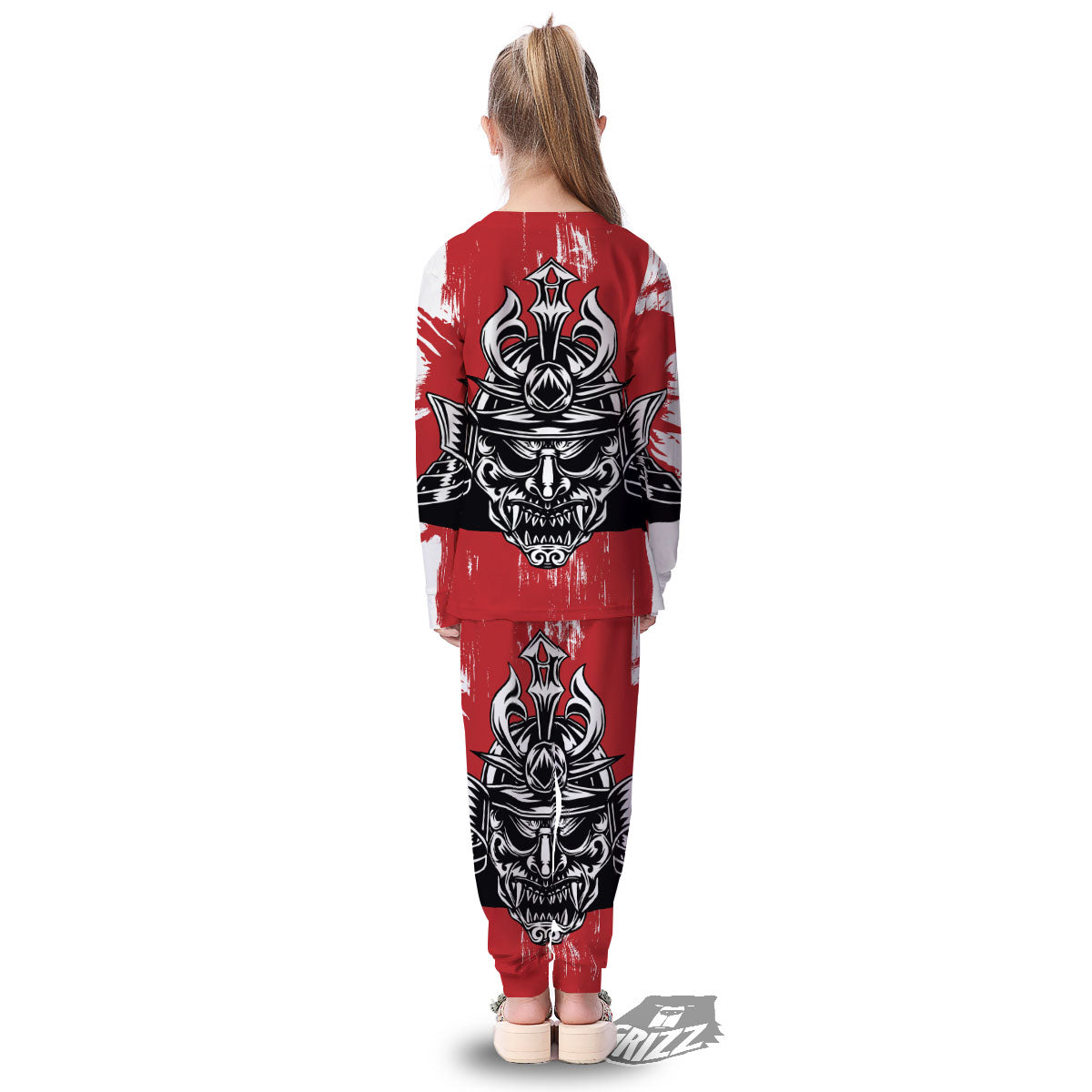 Warrior Japanese Samurai Print Kid's Pajamas-grizzshop