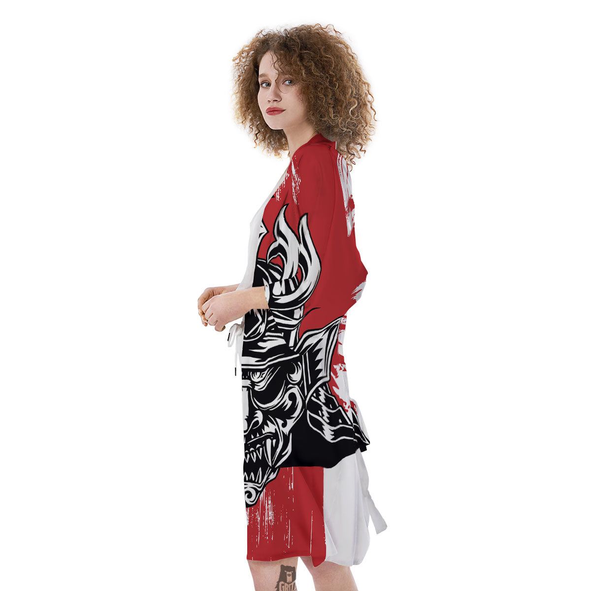 Warrior Japanese Samurai Print Kimono-grizzshop