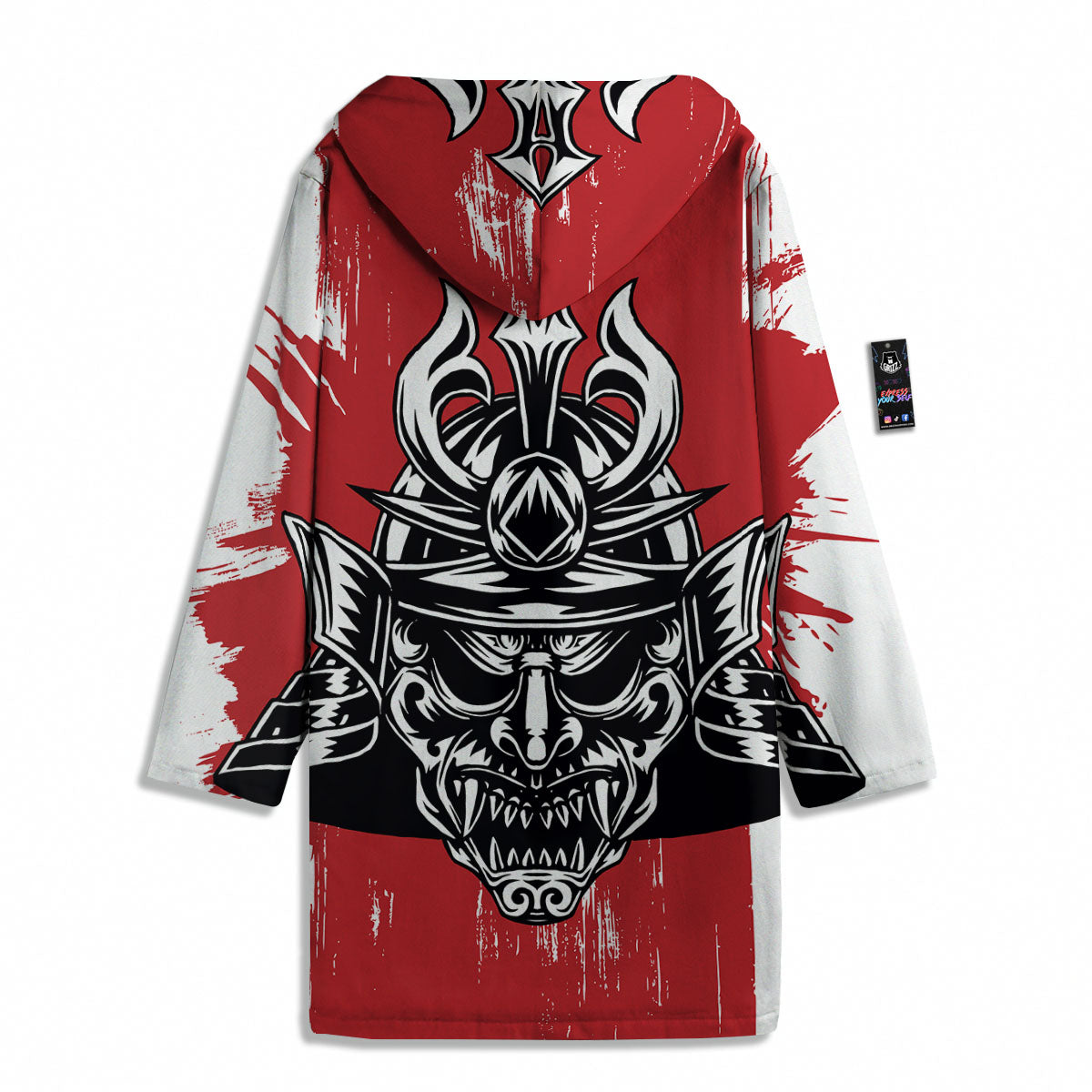 Warrior Japanese Samurai Print Men's Windbreaker Jacket-grizzshop
