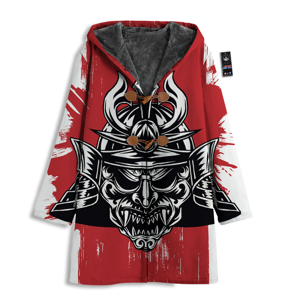 Warrior Japanese Samurai Print Men's Windbreaker Jacket-grizzshop