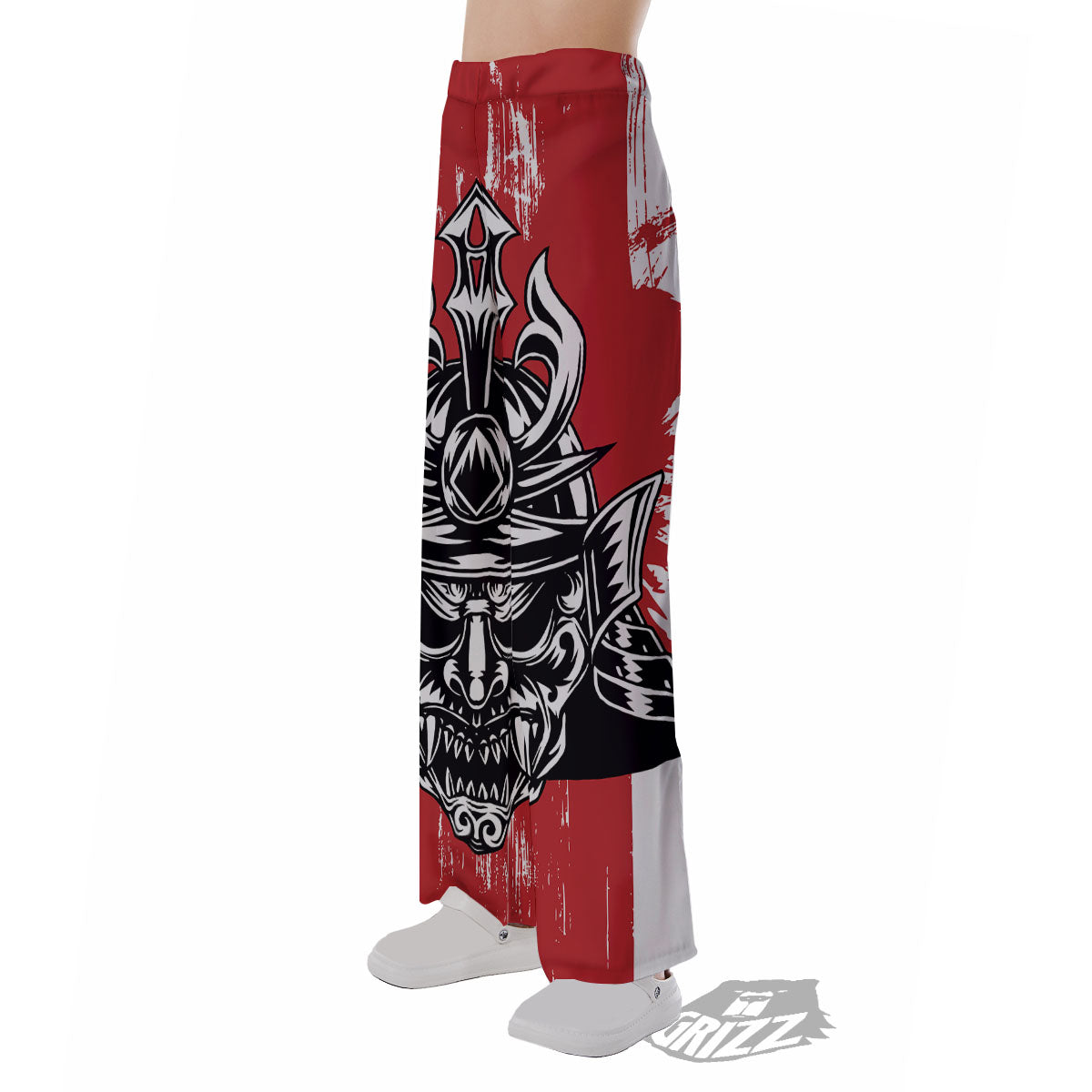 Warrior Japanese Samurai Print Pajama Pants-grizzshop