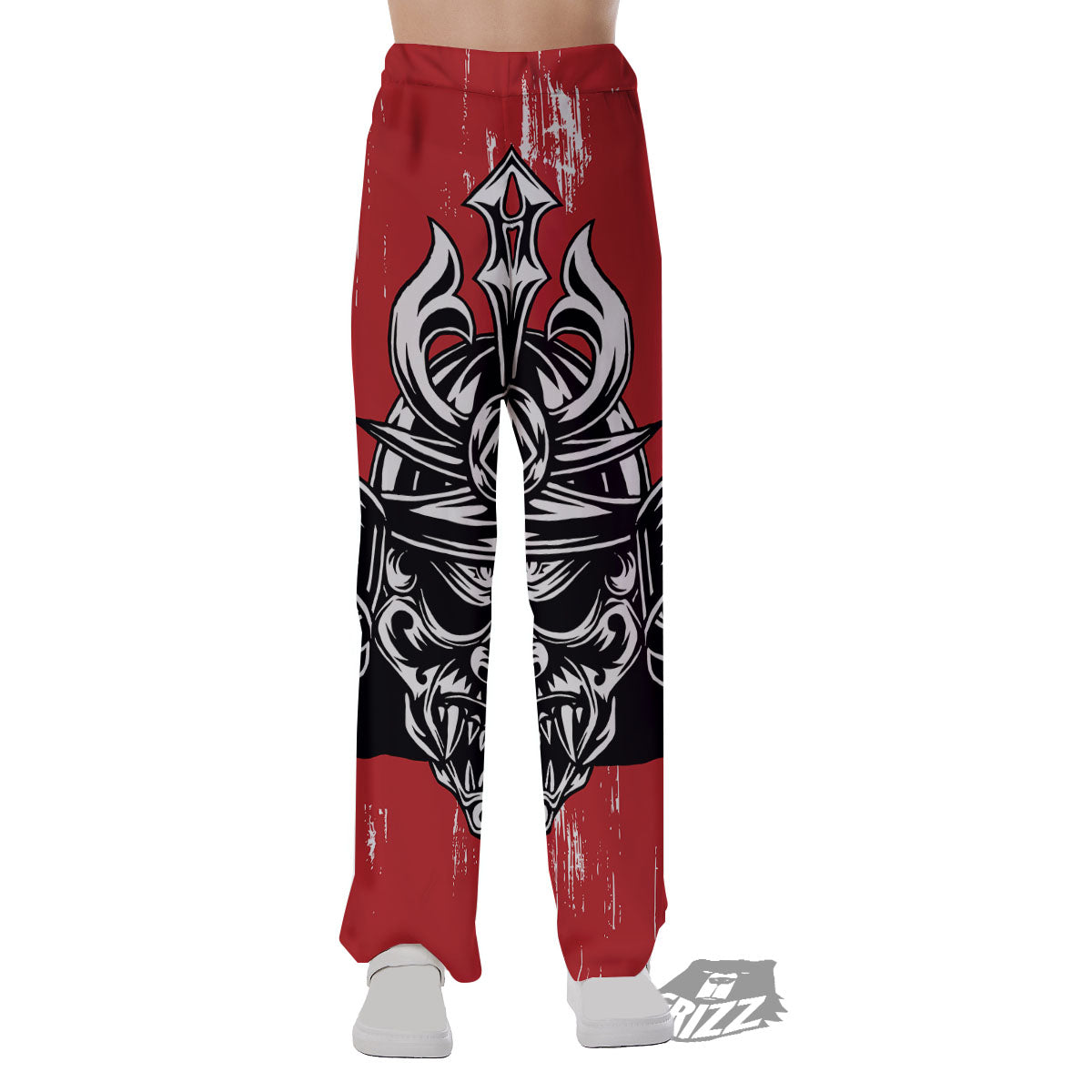 Warrior Japanese Samurai Print Pajama Pants-grizzshop