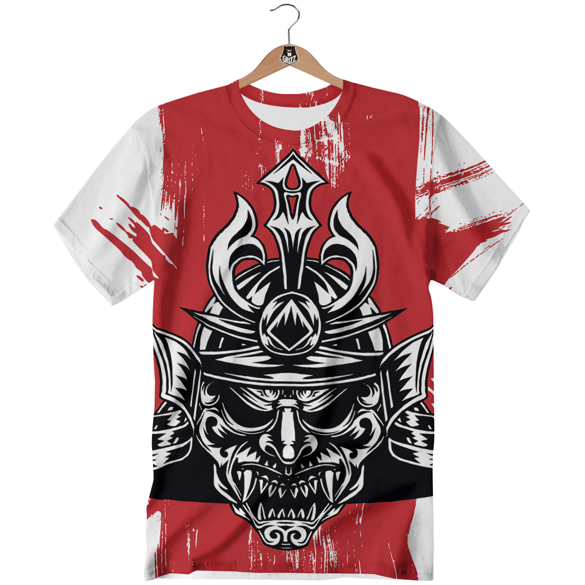 Warrior Japanese Samurai Print T-Shirt-grizzshop