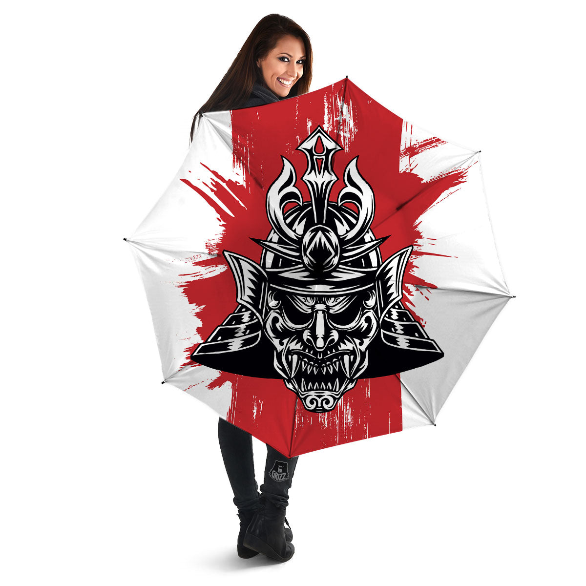 Warrior Japanese Samurai Print Umbrella-grizzshop