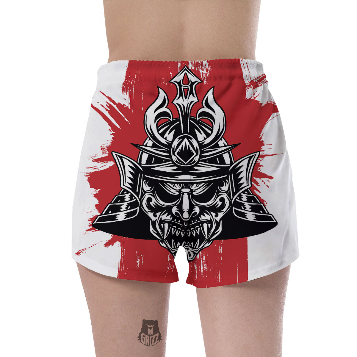 Warrior Japanese Samurai Print Women's Shorts-grizzshop