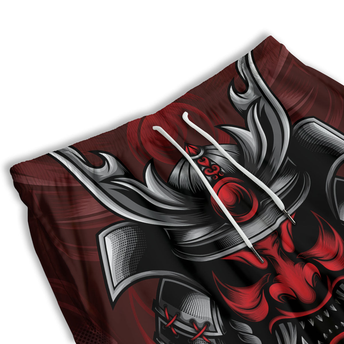 Warrior Mask Japanese Print Men's Athletic Shorts