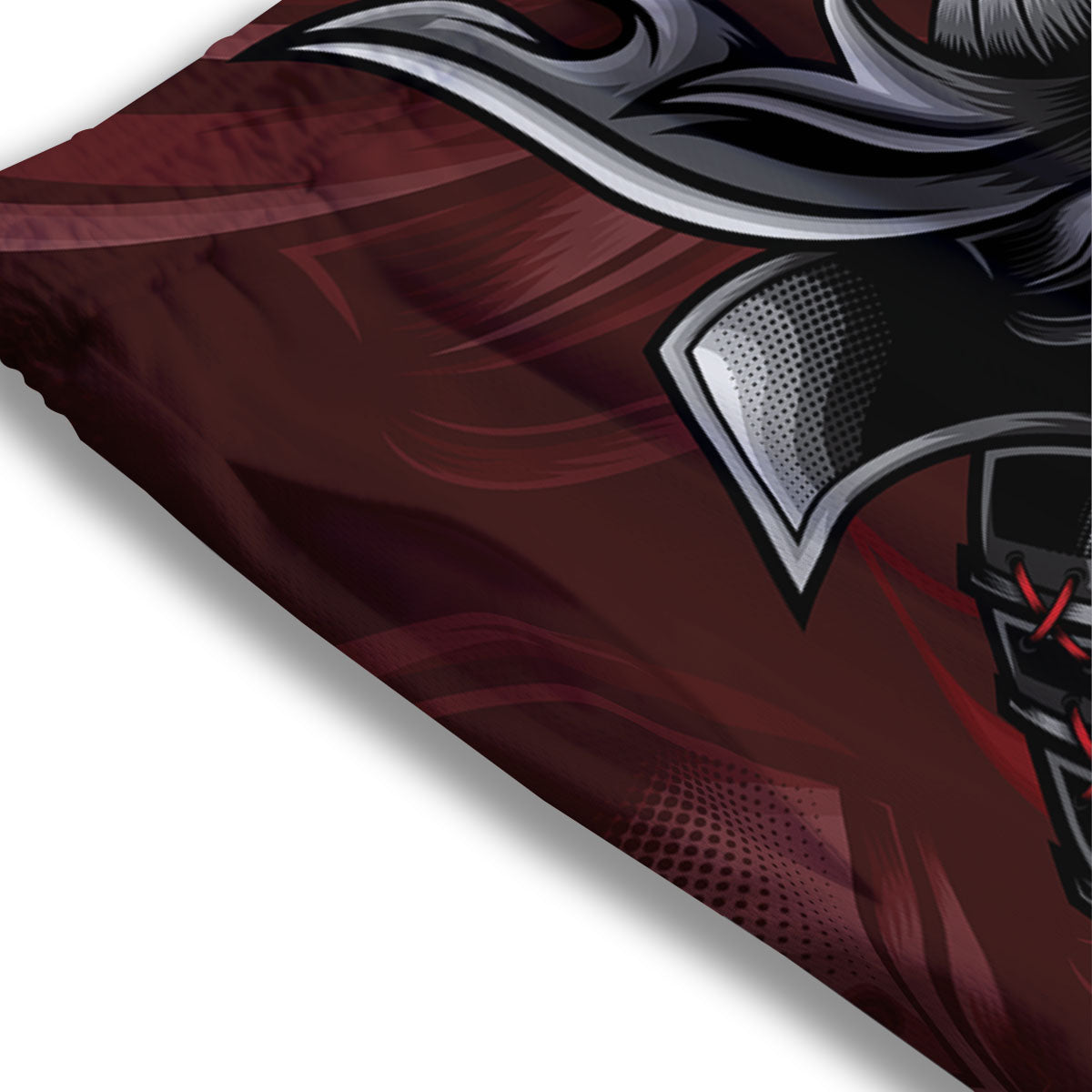 Warrior Mask Japanese Print Mesh Shorts