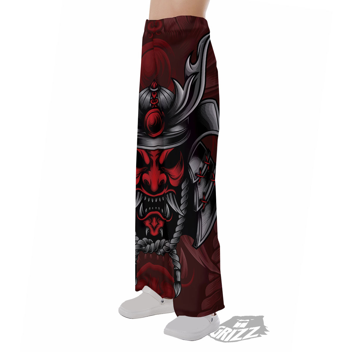Warrior Mask Japanese Print Pajama Pants-grizzshop