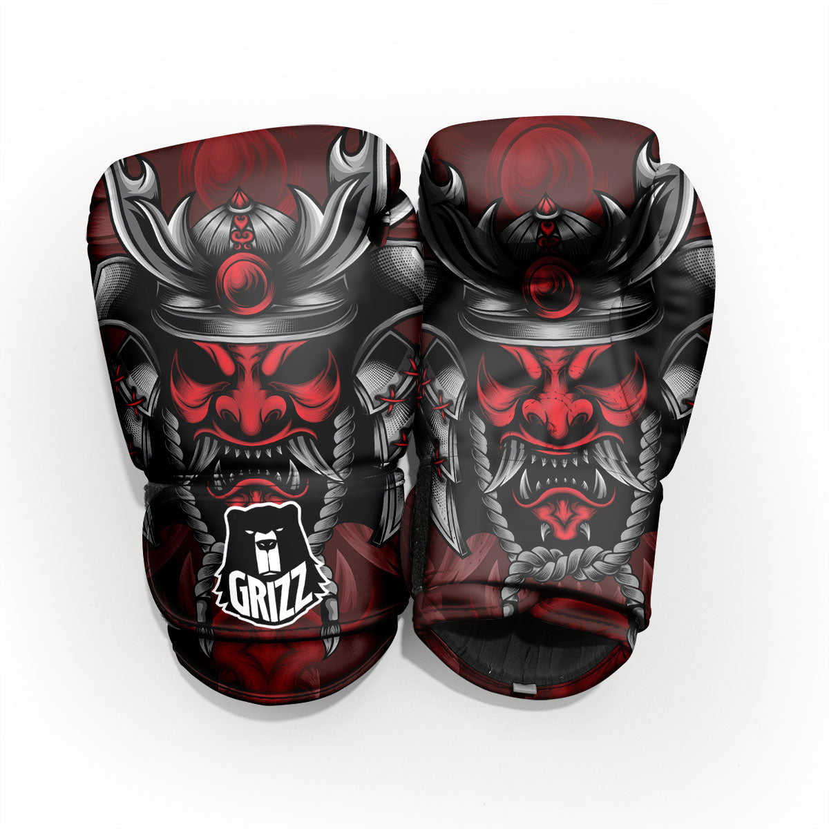 Warrior Mask Japanese Print Pro Boxing Glove
