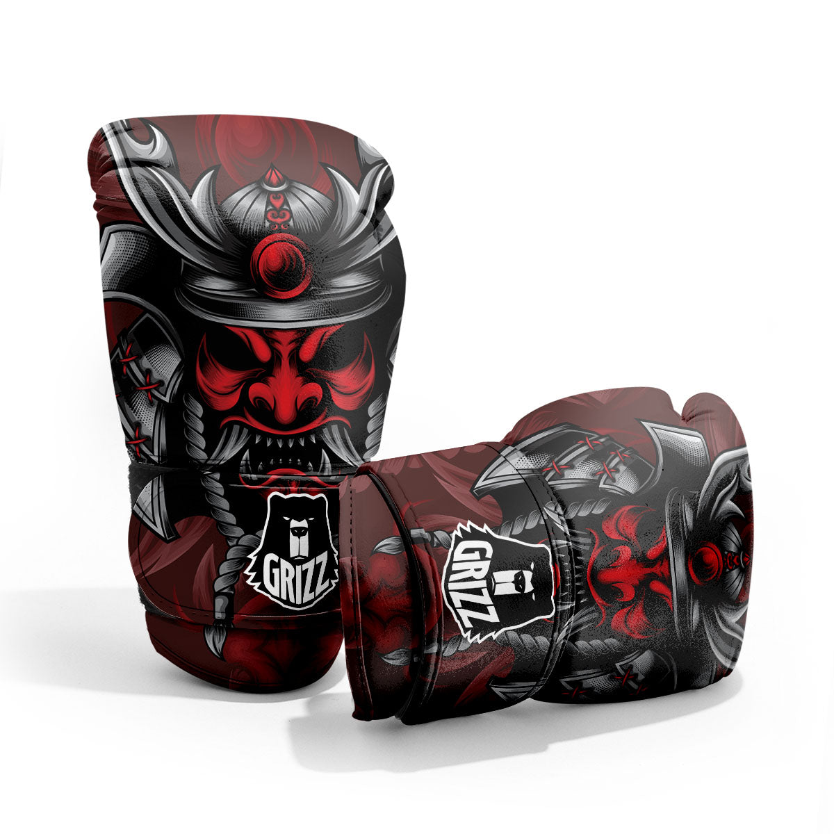 Warrior Mask Japanese Print Pro Boxing Glove