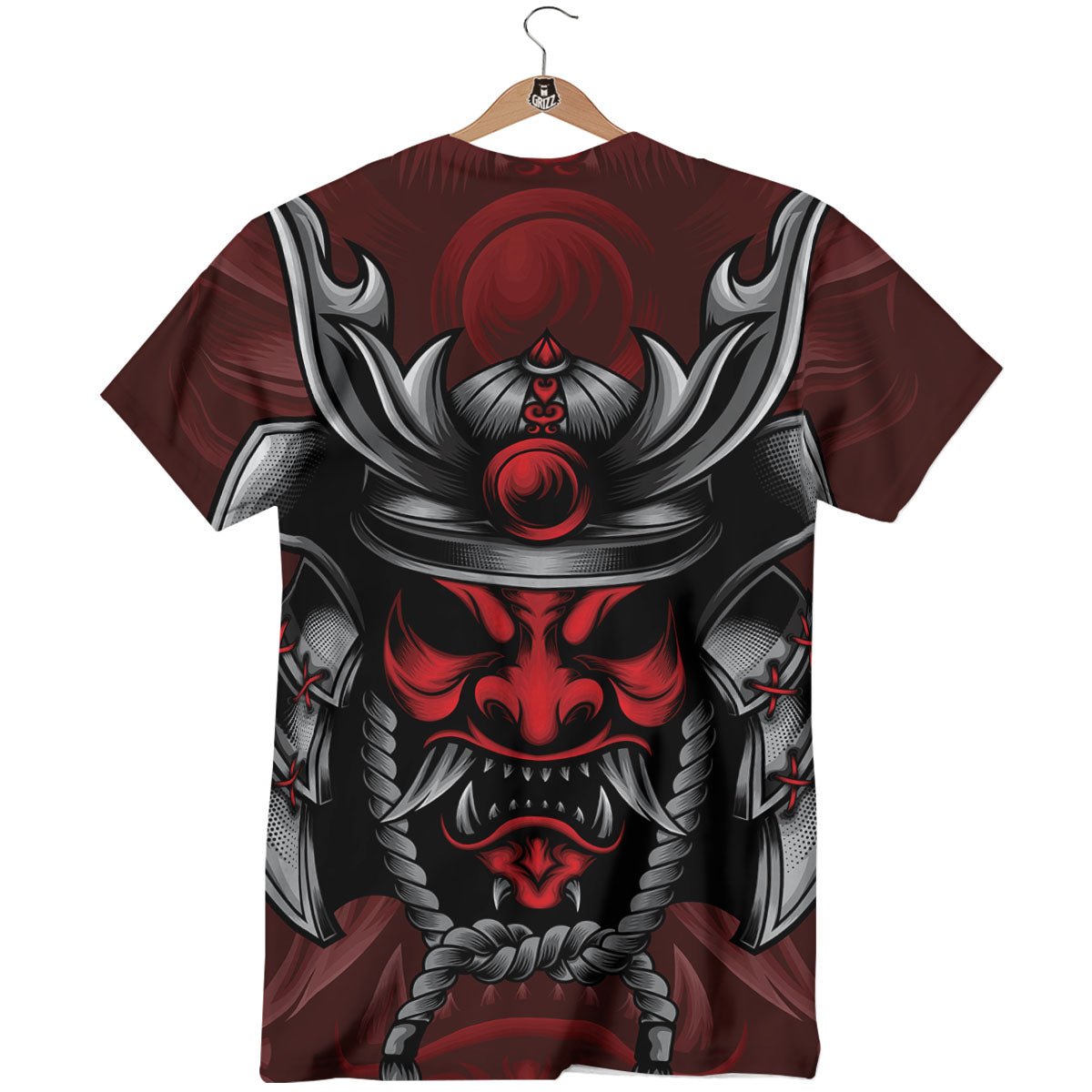 Warrior Mask Japanese Print T-Shirt-grizzshop