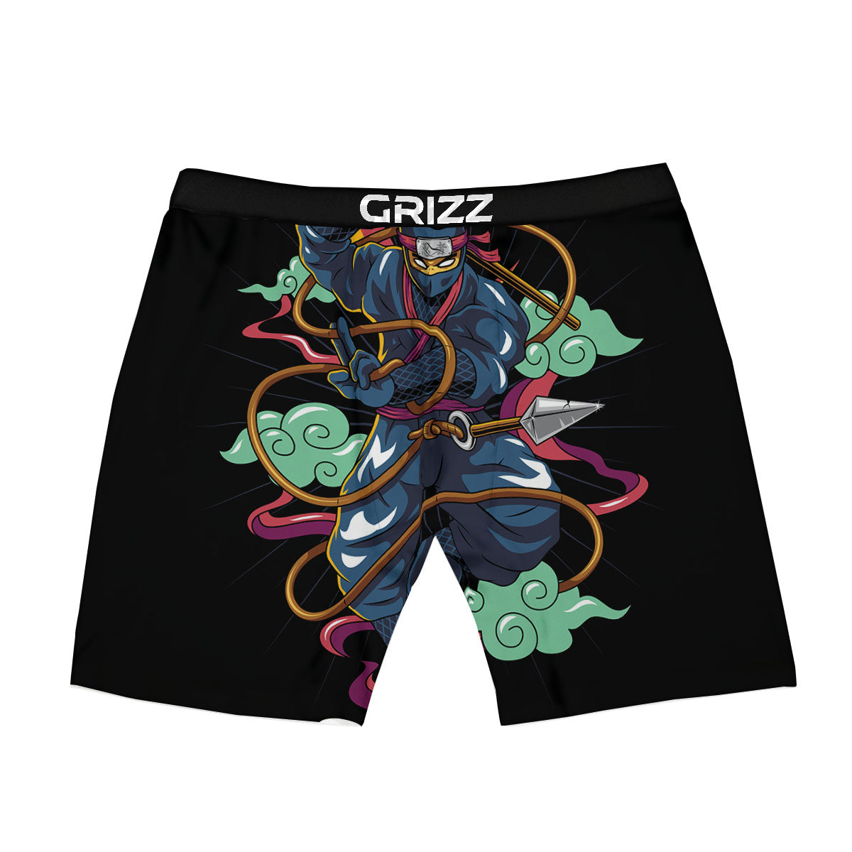 Warrior Ninja Print Boxer Briefs-grizzshop