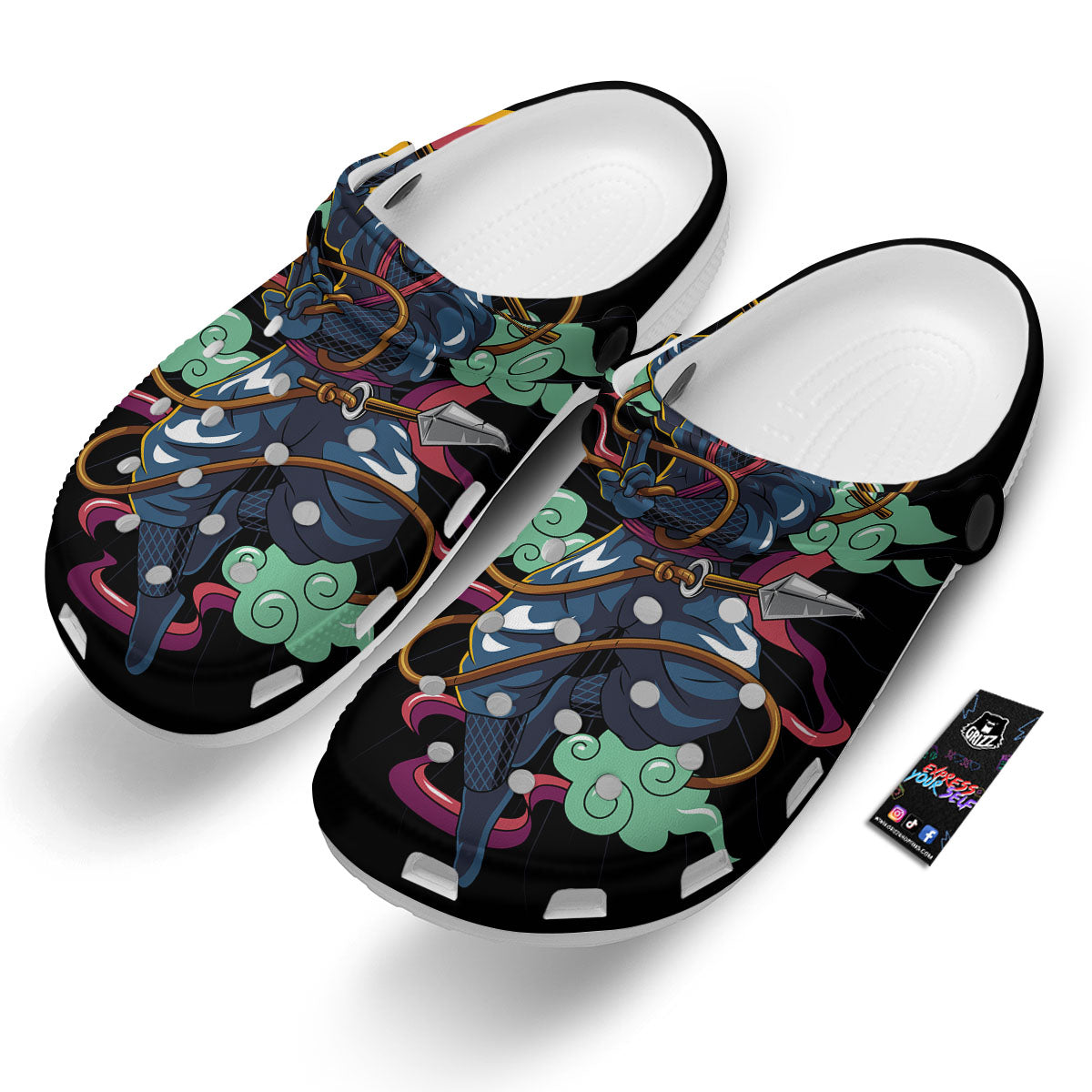 Warrior Ninja Print Clog-grizzshop