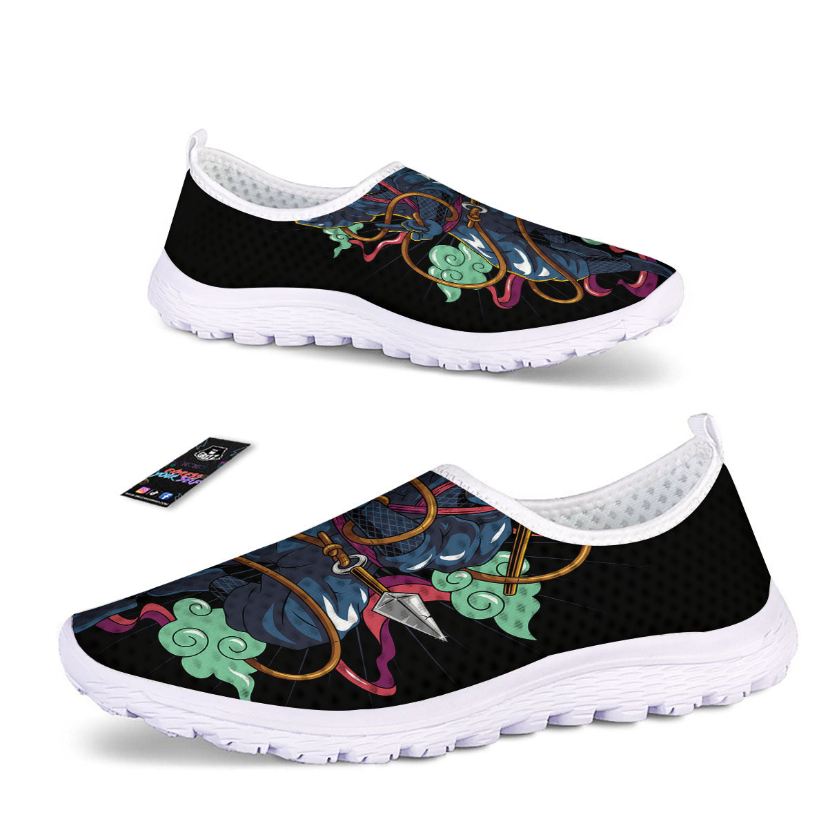 Warrior Ninja Print Nurse Shoes-grizzshop