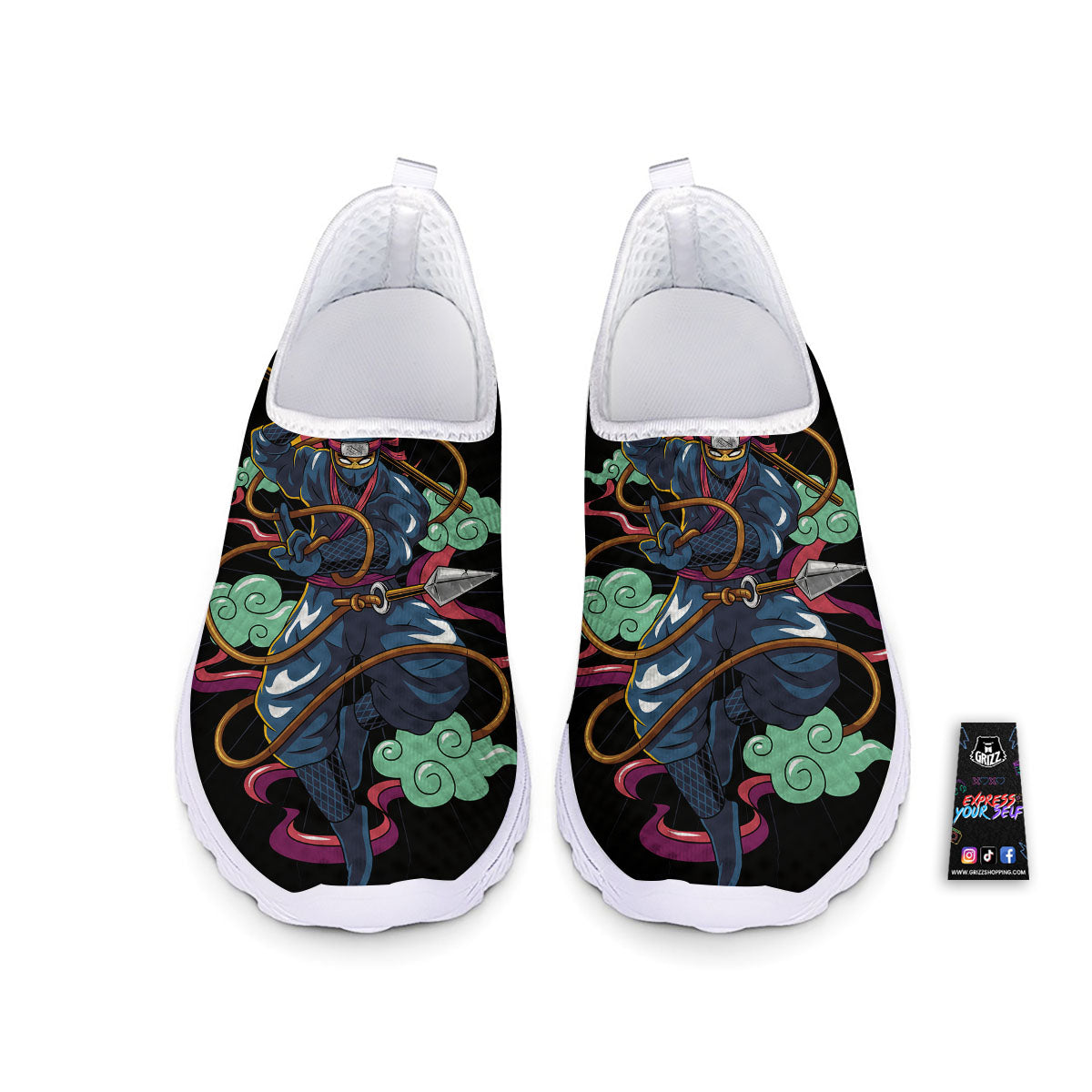 Warrior Ninja Print Nurse Shoes-grizzshop
