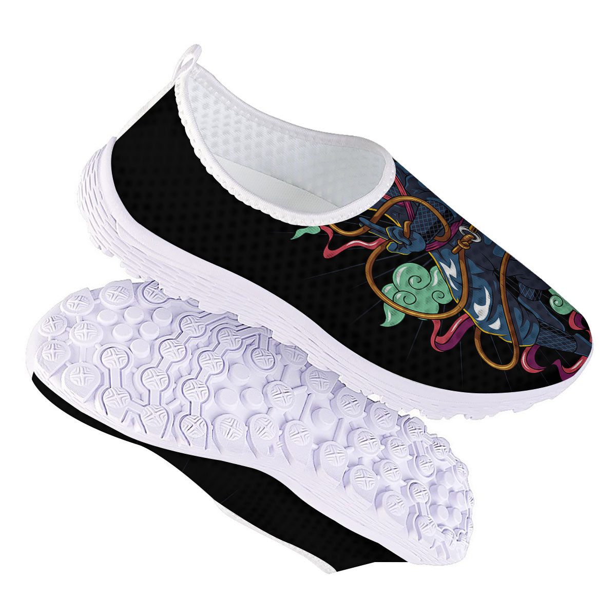 Warrior Ninja Print Nurse Shoes-grizzshop