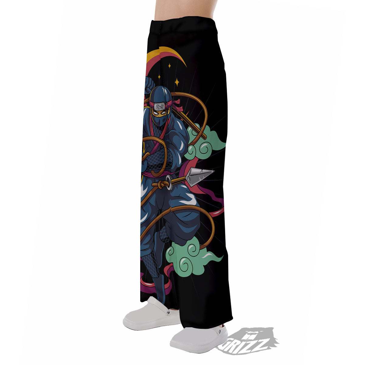 Warrior Ninja Print Pajama Pants-grizzshop