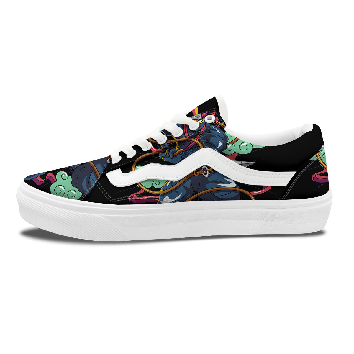 Warrior Ninja Print Skate Shoes-grizzshop