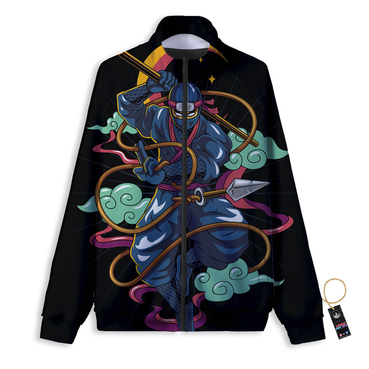 Warrior Ninja Print Track Jacket-grizzshop