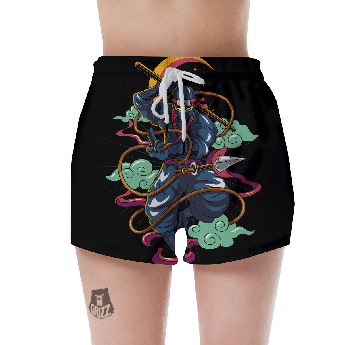 Warrior Ninja Print Women's Shorts-grizzshop