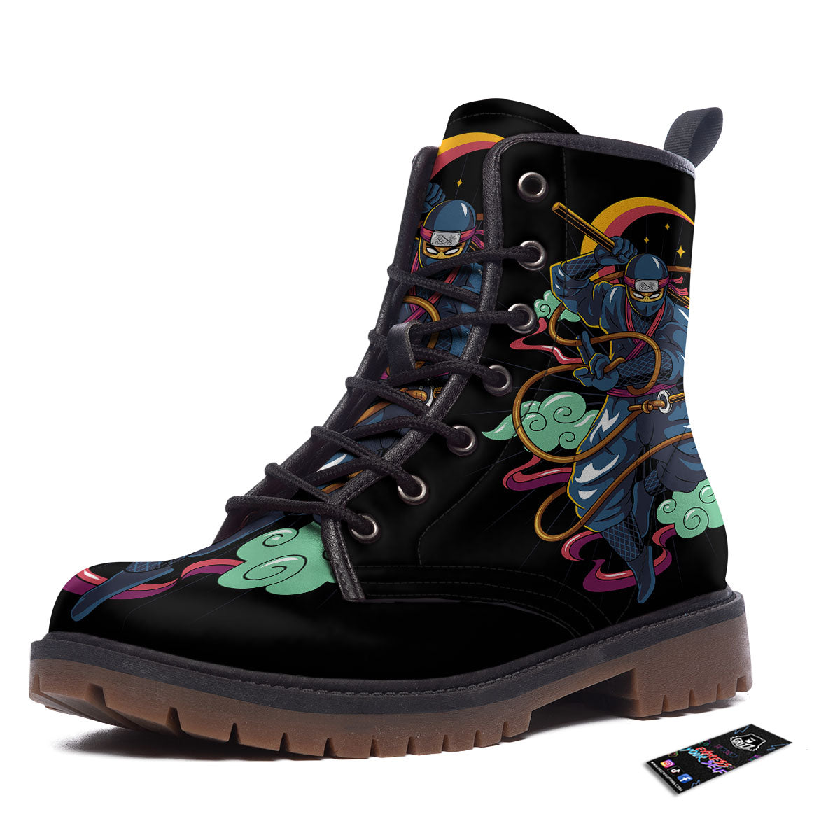 Warrior Ninja Print Work Boots-grizzshop