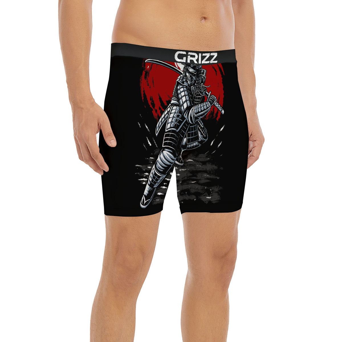 Warrior Samurai Dark Print Boxer Briefs-grizzshop