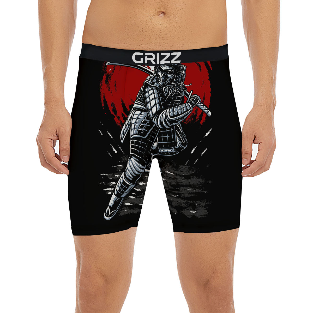 Warrior Samurai Dark Print Boxer Briefs-grizzshop