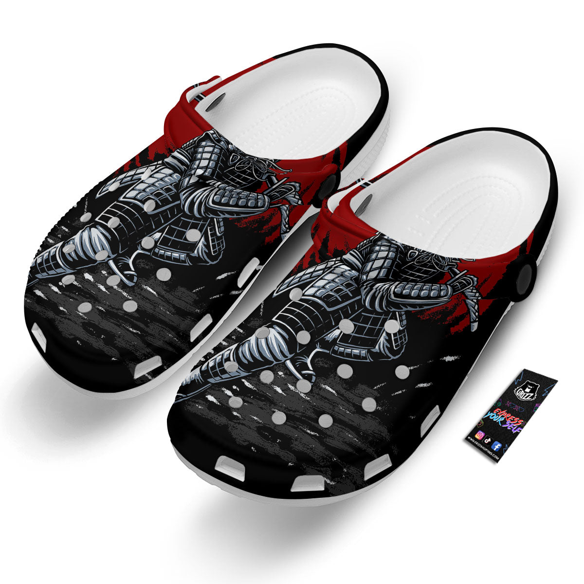 Warrior Samurai Dark Print Clog-grizzshop